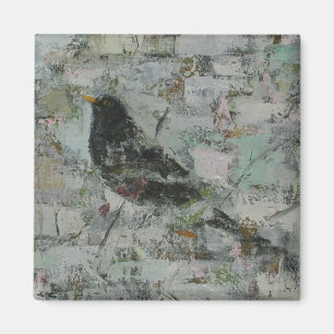 Blackbird in Tree Magnet