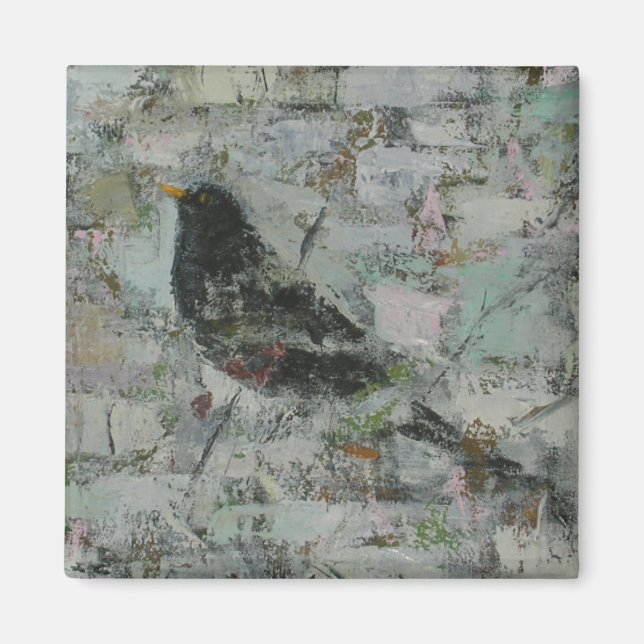 Blackbird in Tree Magnet (Front)