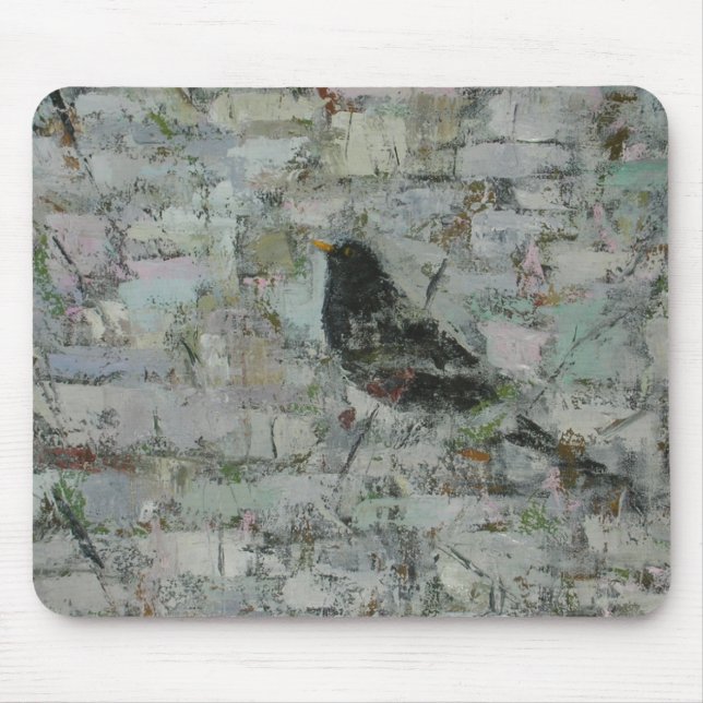 Blackbird in Tree Mouse Mat (Front)