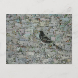 Blackbird in Tree Postcard