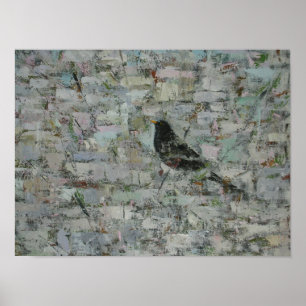 Blackbird in Tree Poster