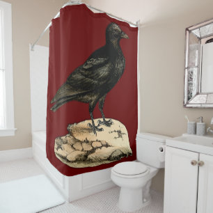 Blackbird Raven Crow Shower Curtain