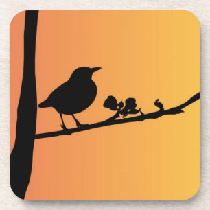 Blackbird Silhouette Coaster