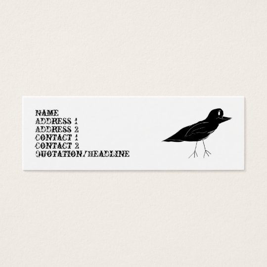 Blackbird Skinny Business Card (White)