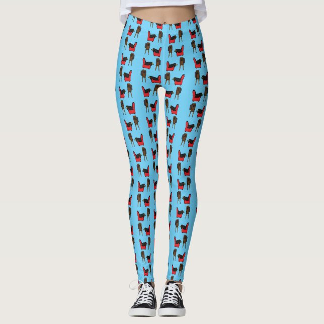 Blackbird Sleeping in Front of the TV Comic  Leggings (Front)