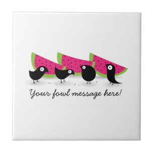 Blackbird Watermelon Picnic Tile