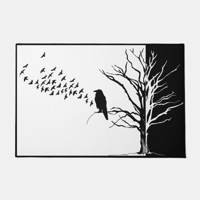 Blackbirds Crow or Ravens Doormat (Front)
