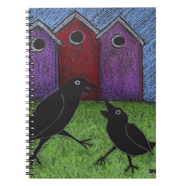 Blackbirds Playing Notebook (Front)