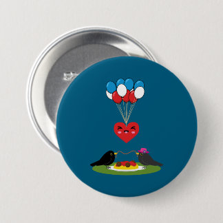 Blackbird's Spaghetti Meatballs Valentine's Date 7.5 Cm Round Badge