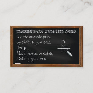 Blackboard and Chalk Business Card Template
