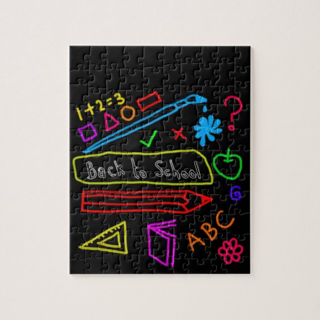 Blackboard Back To School Jigsaw Puzzle (Vertical)