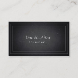 Blackboard Chalk Retro Slate Professional Lines Business Card