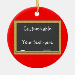 Blackboard Greeting - Customisable Ceramic Tree Decoration
