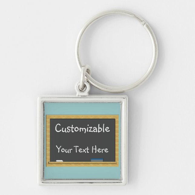 Blackboard Greeting - Customisable Key Ring (Front)