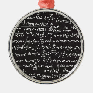 Blackboard Math Equations Metal Tree Decoration