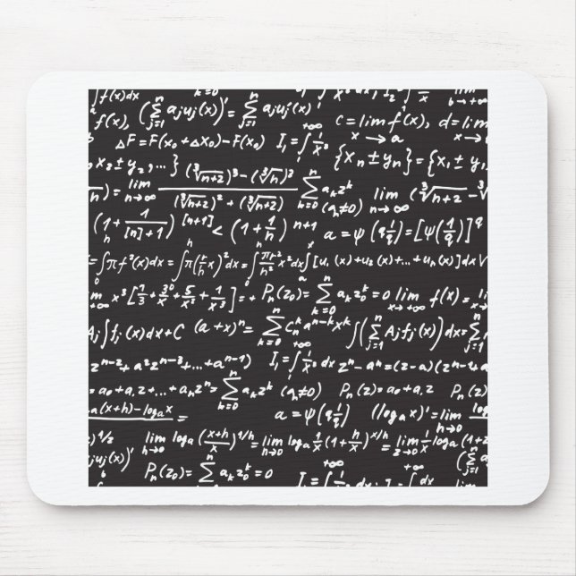 Blackboard Math Equations Mouse Mat (Front)