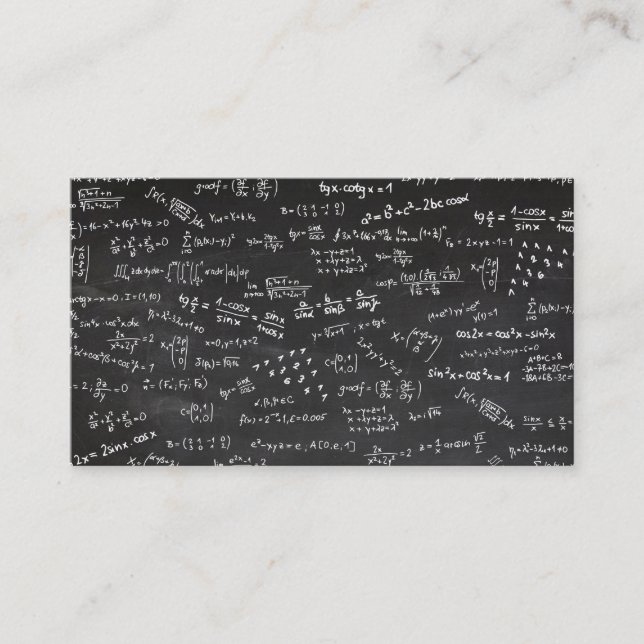 Blackboard Math Science Tuition Teacher Business Card (Front)