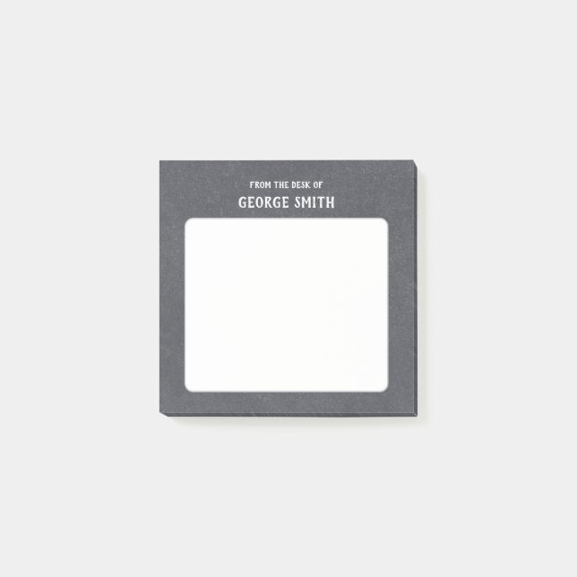 Blackboard Style From the Desk of Customisable  Post-it Notes (Front)