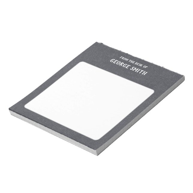 Blackboard Style From the Desk of Customizable Notepad (Rotated)