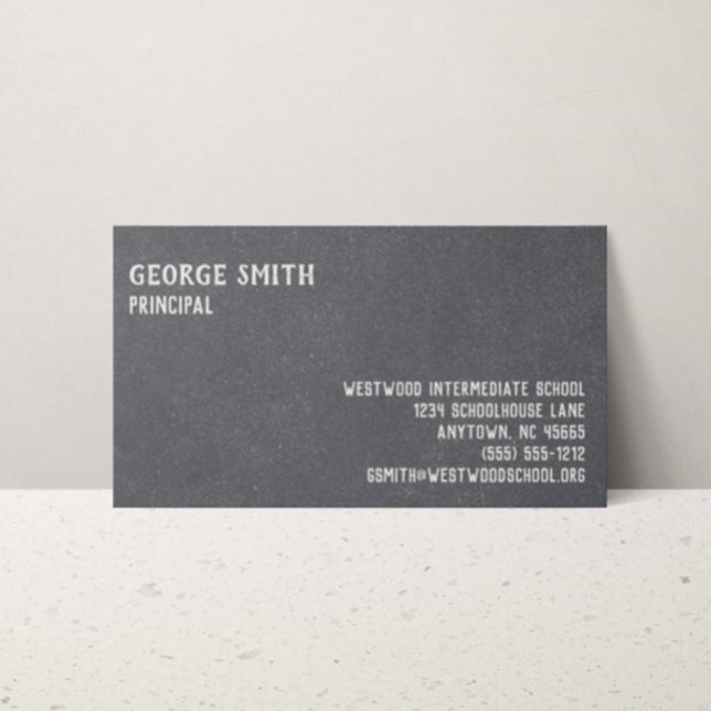 Blackboard Style Seven Line Custom Business Card (Creator Uploaded)