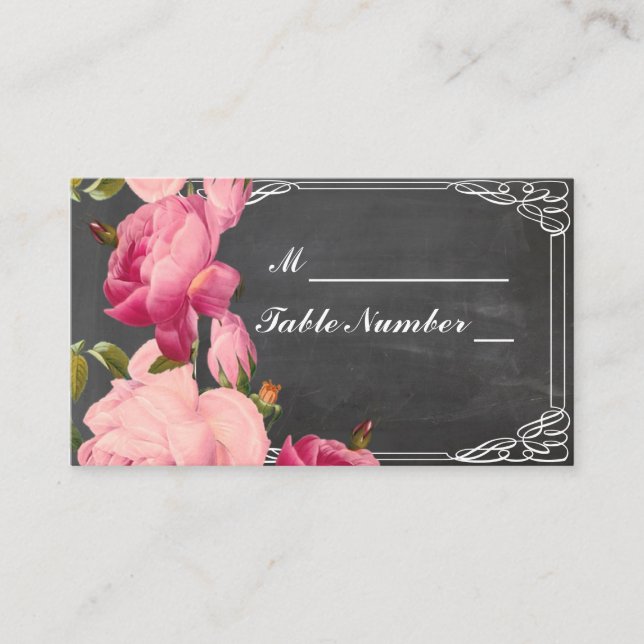 Blackboard table number place card (Front)