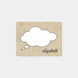 Blackboard Talk Bubble Personalised Name Post-it Notes