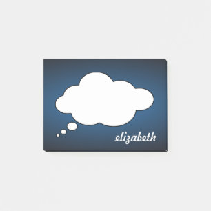 Blackboard Talk Bubble Personalised Name Post-it Notes