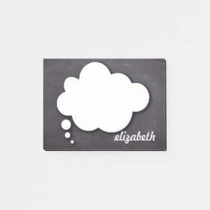 Blackboard Talk Bubble Personalised Name Post-it Notes