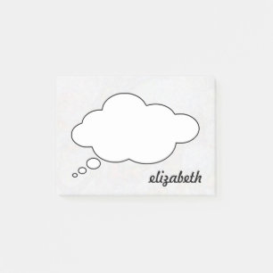 Blackboard Talk Bubble Personalised Name Post-it Notes