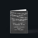 Blackboard Twinkle Lights Thank You Card<br><div class="desc">Multiple strands of twinkle lights on a chalkboard background make this card sparkle. Scroll down to see the complete wedding collection.</div>