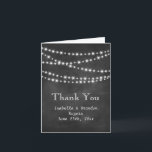 Blackboard Twinkle Lights Thank You Card<br><div class="desc">Multiple strands of twinkle lights on a chalkboard background make this card sparkle. Scroll down to see the complete wedding collection.</div>