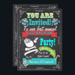 Blackboard Ugly sweater Christmas Party Invites<br><div class="desc">Super fun ugly sweater Christmas party done in a chalkboard style. Modern lettering,  banners and an ugly sweater against a blackboard background.  The back is a great as the front with old Retro Santa Claus clip art and party information.  Hand drawn illustration by McBooboo.</div>