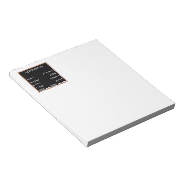 Blackboard with Math Equations Notepad (Angled)