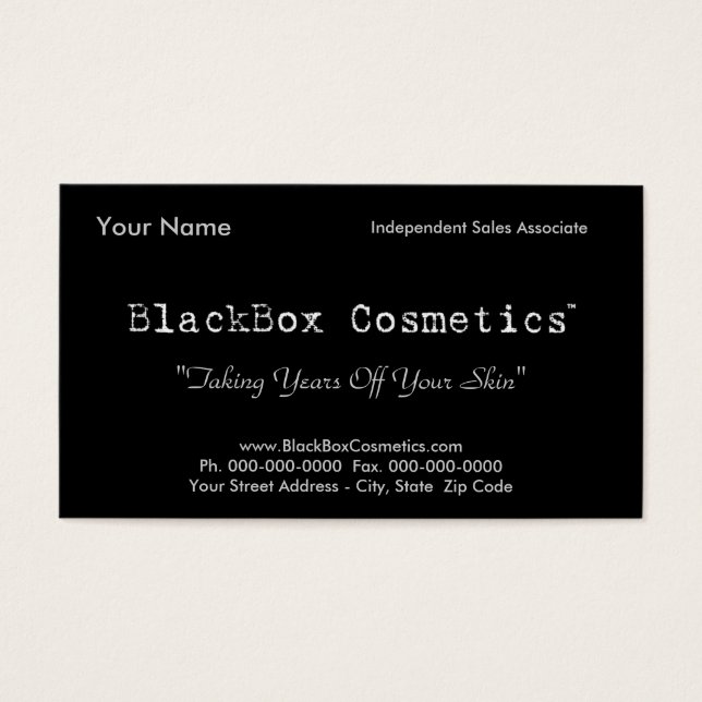 BlackBox Cosmetics, Independant Sales Associ... (Front)