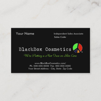 BlackBox Cosmetics, Independant Sales Associ... Business Card