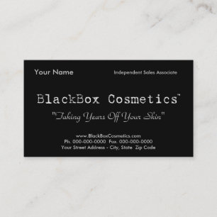 BlackBox Cosmetics, Independant Sales Associ... Business Card