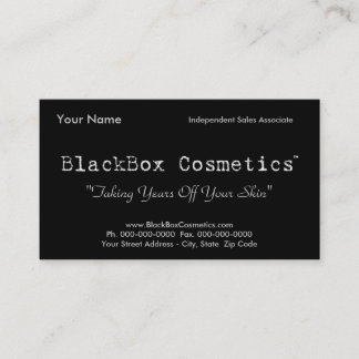BlackBox Cosmetics, Independant Sales Associ... Business Card