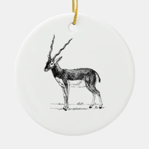 Blackbuck Antelope Ceramic Tree Decoration