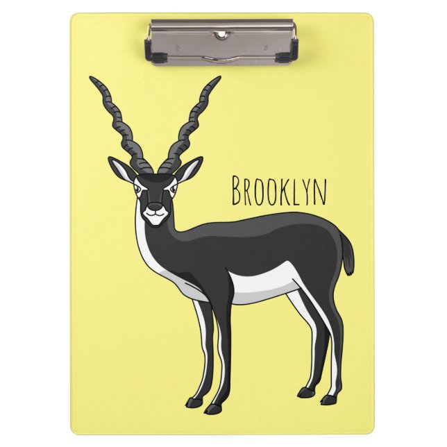 Blackbuck antelope illustration clipboard (Front)