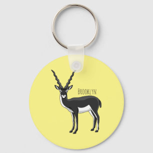 Blackbuck antelope illustration key ring