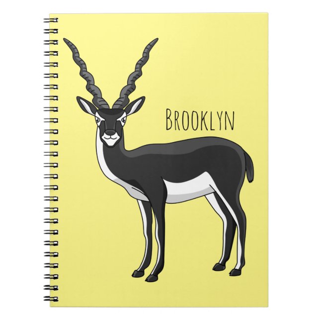 Blackbuck antelope illustration notebook (Front)