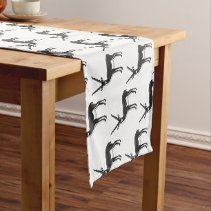 Blackbuck antelope illustration short table runner
