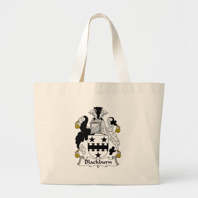 Blackburn Family Crest Large Tote Bag (Front)