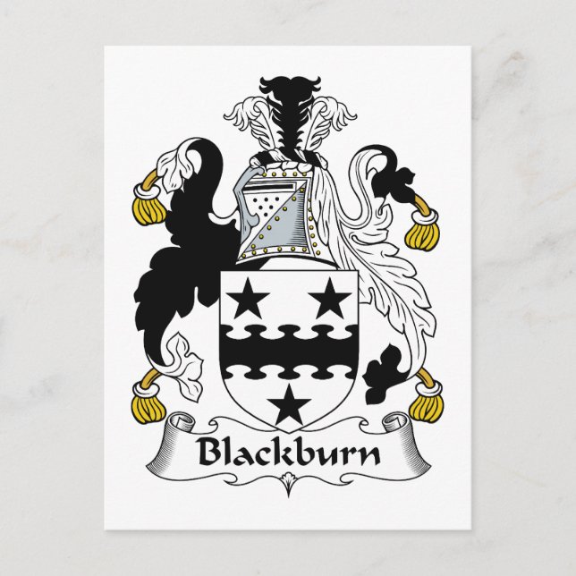 Blackburn Family Crest Postcard (Front)
