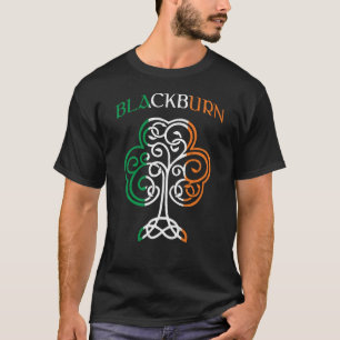 BLACKBURN Irish Name Shamrock Ireland Flag Family T-Shirt