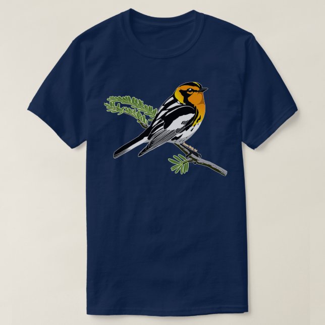 Blackburnian Warbler T-Shirt (Design Front)