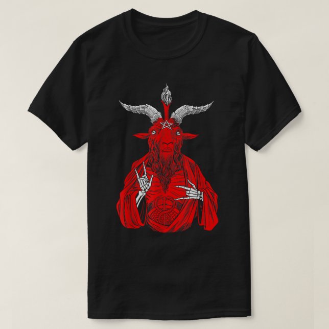Blackcraft AntiChrist Goat Satan Baphome for Athei T-Shirt (Design Front)