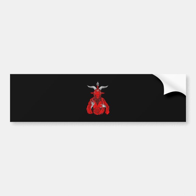 Blackcraft Antichrist Goat Satan Baphomet Bumper Sticker (Front)