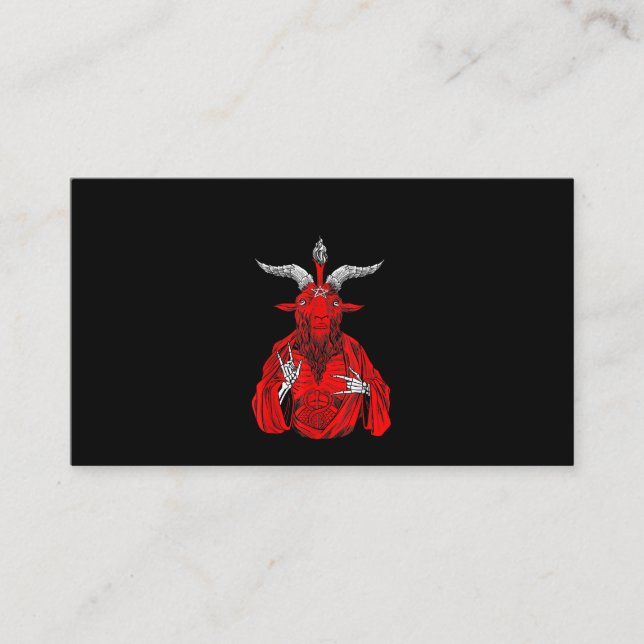 Blackcraft Antichrist Goat Satan Baphomet Business Card (Front)