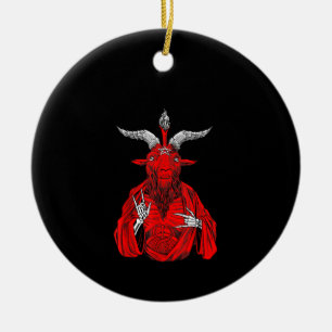 Blackcraft Antichrist Goat Satan Baphomet Ceramic Tree Decoration